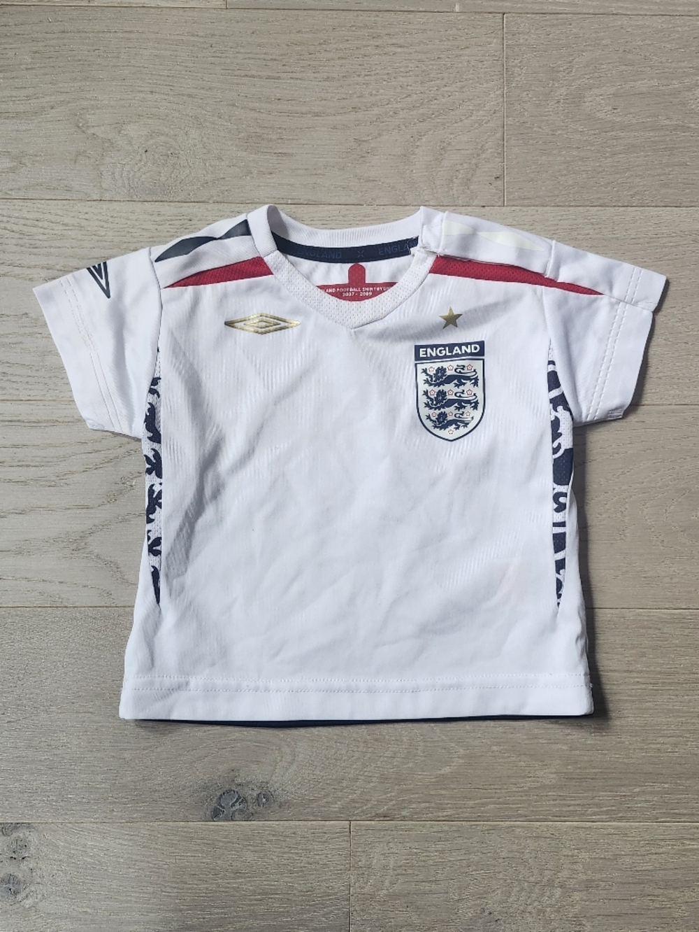 Umbro England 2007 - 2009 Football Soccer Jersey Baby 6-12 Months